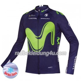 Radtrikot 2017 Movistar Team Winter Thermal Fleece N001